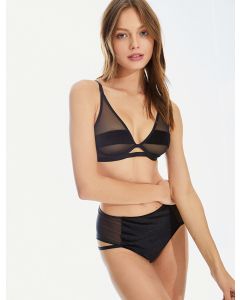 Soutien-gorge triangle en tulle pailleté