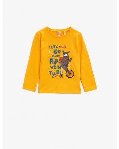 T-shirt à manches longues en coton imprimé