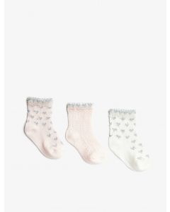 Chaussettes bébé fille à motifs coeurs