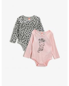 Ensemble de 2 bodys imprimés PINK-DESIGN 3-6