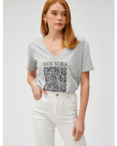  T-SHIRT MC GREY L