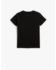 T-SHIRT MC BLACK 7-8