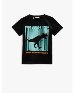 T-SHIRT MC BLACK 6-7