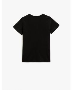 T-SHIRT MC BLACK 7-8