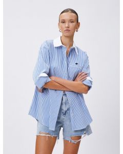  CHEMISES ML BLUE STRIPE 44