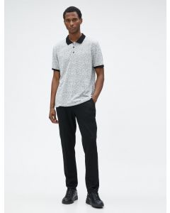  TSHIRT MC POLO BLACK DESIGN L