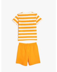 ENSEMBLES ORANGE STRIPE 6-9