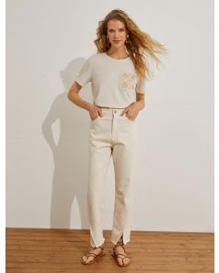 T-SHIRT MC BEIGE S