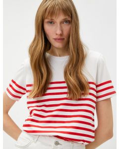  T-SHIRT MC RED STRIPE XXL