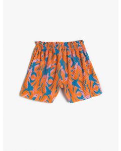  SHORTS TURUNCU DESENLI 6-7