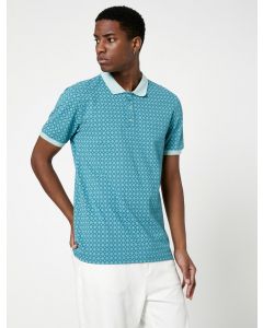  TSHIRT MC POLO YESIL DESENLI XXL