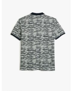 TSHIRT MC POLO LACIVERT DESENLI XXL