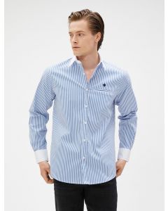  CHEMISES ML BLUE STRIPE XXL