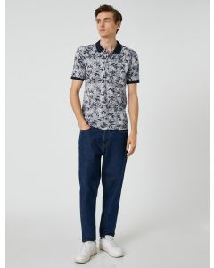  TSHIRT MC POLO MAVI DESENLI XL