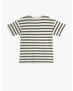 T-SHIRT MC LACIVERT ÇIZGILI 6-7