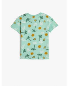  T-SHIRT MC YESIL DESENLI 910