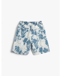  SHORTS BEJ DESENLI 7-8