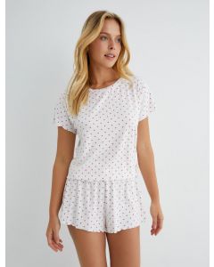  ENSEMBLES DE PYJAMA EN MAILLE ECRU DESIGN S